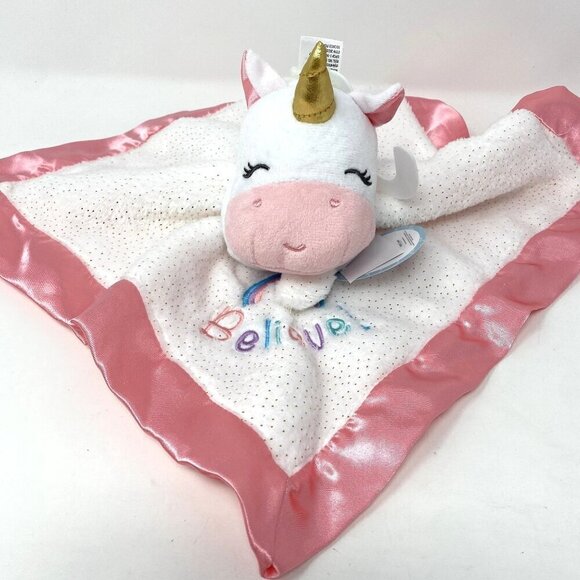 Magic Years 13" Unicorn Snuggle Buddies Believe Rattle Crib Toy - Picture 3 of 12